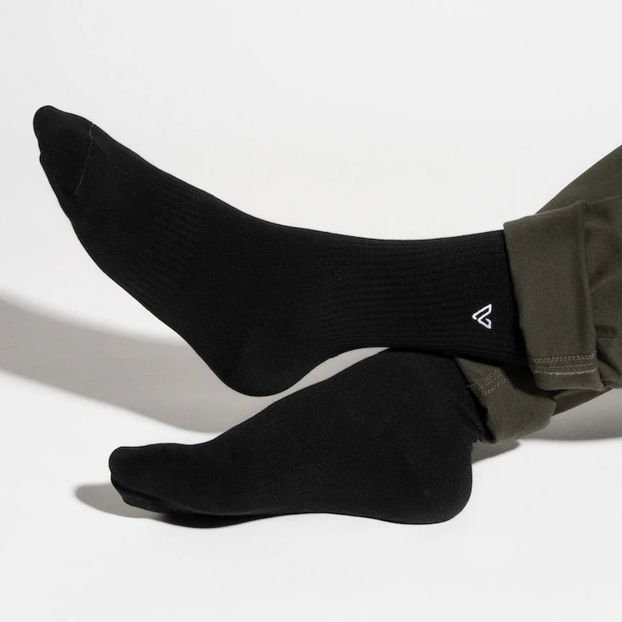 Lifestyle Crew Socks - Black - Image 2