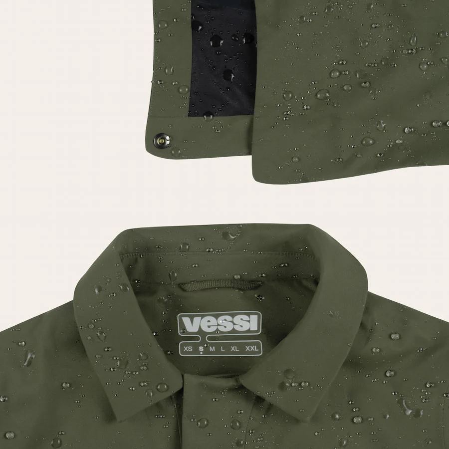Men's Trinity Rain Jacket - Dark Moss - Image 3