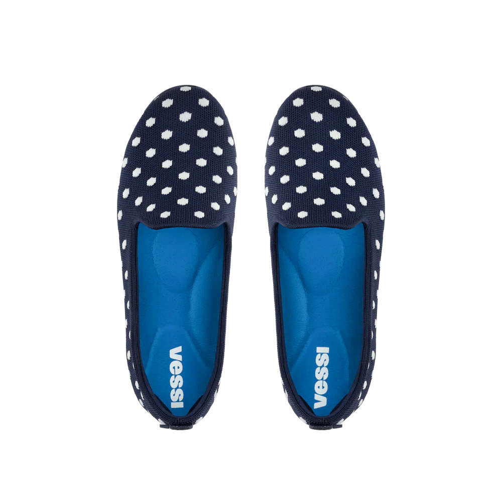 Women's Market Flat - Midnight/White Polka Dot - Image 6