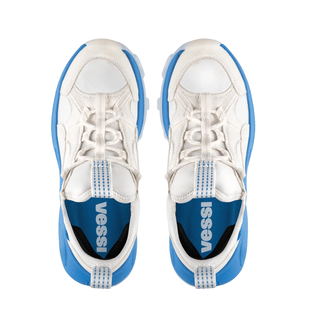 Women's Motu Sneaker - Off-White/Vessi Blue - Image 5